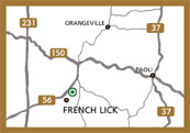 Detailed Map for French Lick Winery